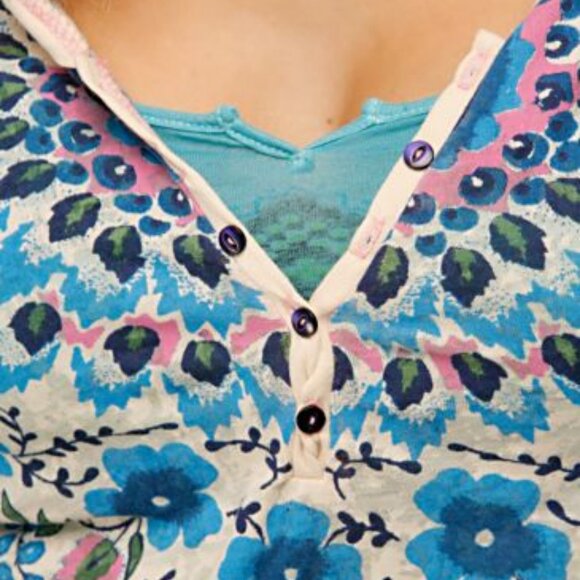 RARE Free People Winter Garden Hooded Henley ASO Alex Russo - Picture 6 of 13